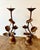 Metal Japanese Bronze Candle Stands, Lotus Design, Mid-Showa Era, 1960s For Sale - Image 7 of 12