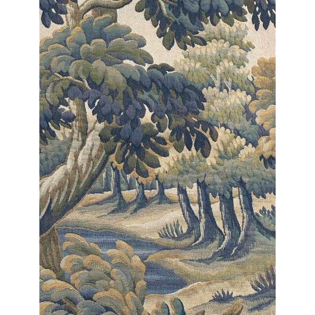 Mid-Century French Aubusson Jacquard Halluin Tapestry verdure Mallard, 1960s For Sale - Image 6 of 18