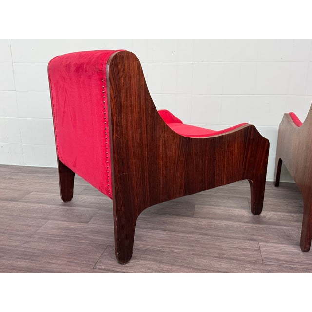 Rosewood Armchairs in the style of Zanuso for Arflex, 1960s, Set of 2 For Sale - Image 3 of 18