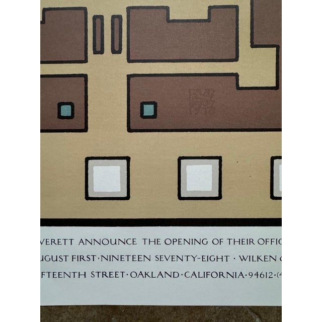 1970s 1978 David Lance Goines "Wilken & Leverett" Lithograph #75 For Sale - Image 5 of 8