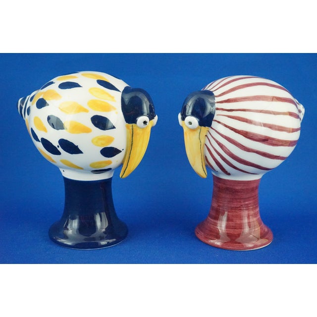 Art Deco Ceramic Pelicans or Toucans, 20th Century, Set of 2 For Sale - Image 4 of 18