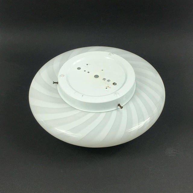 Metal Swirl Murano Glass Flush Mount, Italy, 1970s For Sale - Image 7 of 9