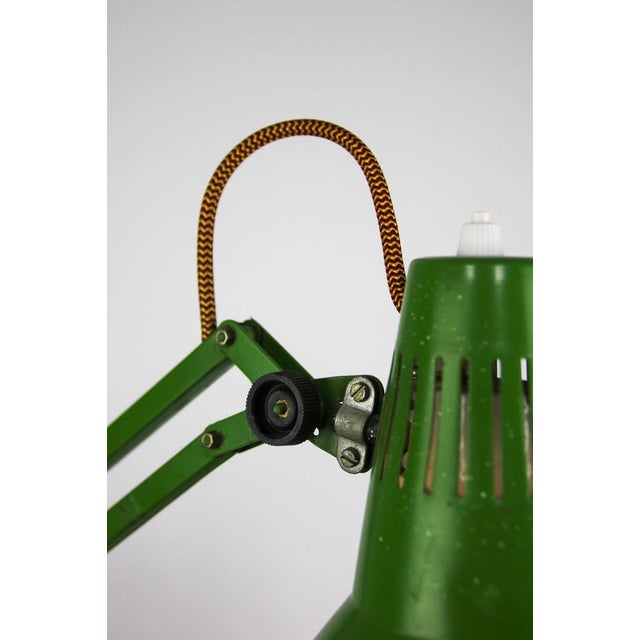 Metal Green Adjustable Achitect Table Lamp by Tep, 1970s For Sale - Image 7 of 17