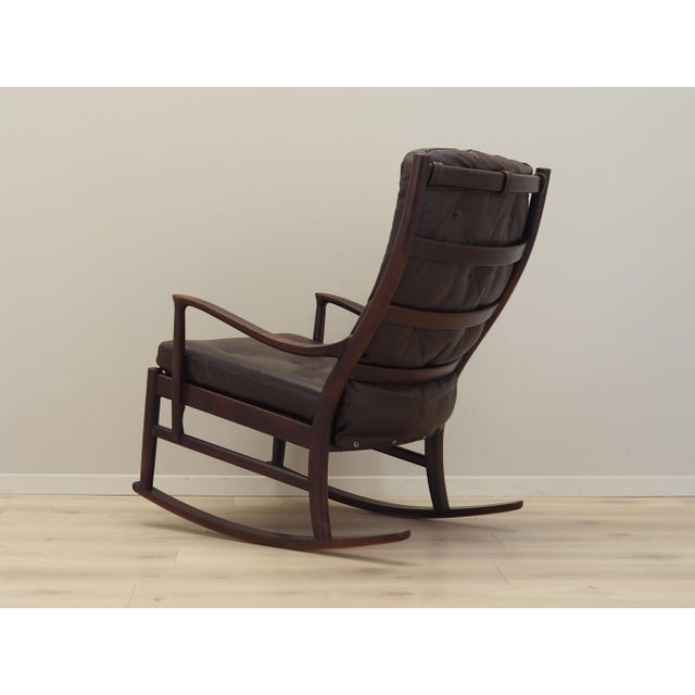 1980s Vintage Danish Beech Rocking Chair, 1980s For Sale - Image 5 of 18