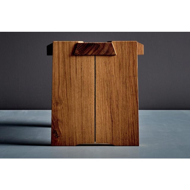 T38 Bedside Tables in Oak attributed to Pierre Chapo, 2010, Set of 2 For Sale - Image 6 of 15