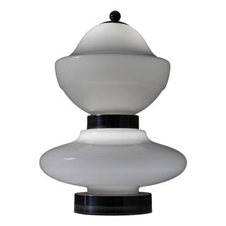 Space Age Chrome and Glass Lamp, 1960s For Sale