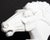 Art Deco Carved Marble Horse Head Sculpture on Stone Base For Sale - Image 3 of 8