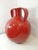 Large, original vintage ceramic vase in the shape of an amphora. A beautiful, intense, fiery red color. Given its large...