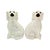 A matched facing pair of Victorian Staffordshire spaniel mantel figures dating to circa 1860–1880. Each seated dog is...