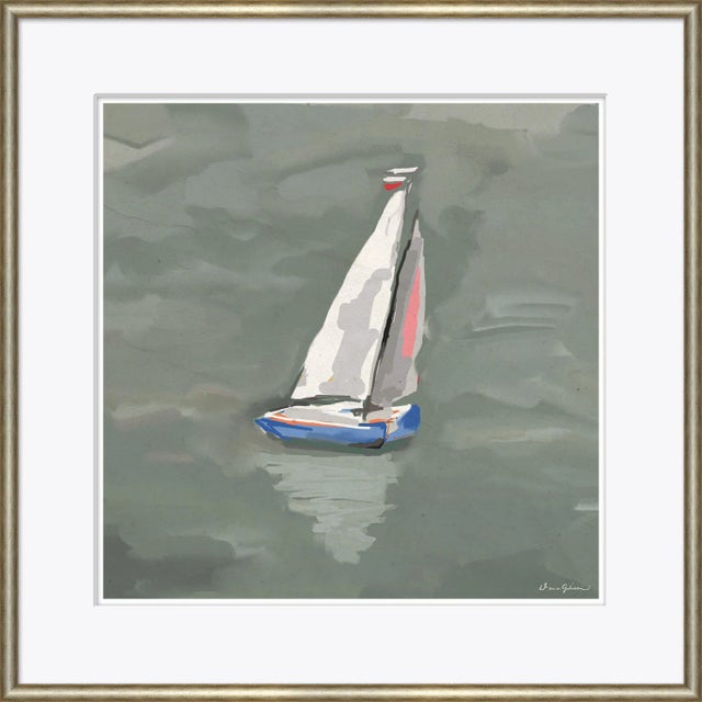 White Sloop By Dana Gibson, Framed Art Print For Sale
