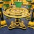 Grand Rococo Style Black Round Dining Table With Gold Leaf Details For Sale - Image 4 of 4