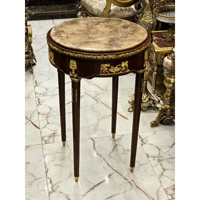 Baroque Baroque Style Side Table Marble Topped For Sale - Image 3 of 3