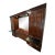 Vintage Thomasville Illuminated Cherry Queen Bed Unit- Headboard, Bridge, Nightstand Armoires, & Mirror For Sale