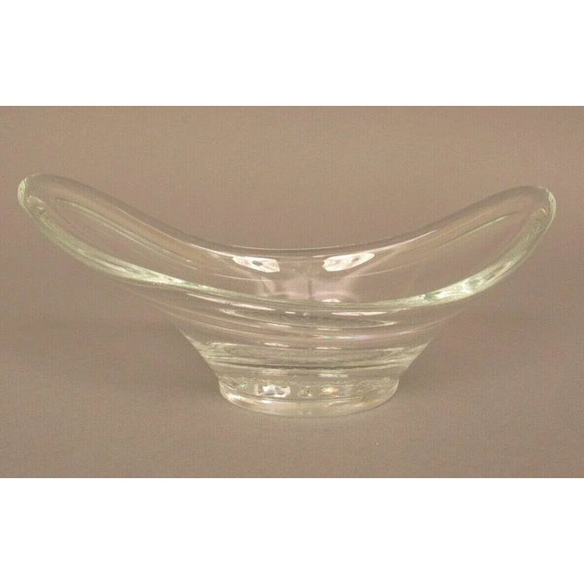 1960s Mid-Century Modern Clear Glass Sculptural Bubble Base Candy Bowl For Sale - Image 4 of 13
