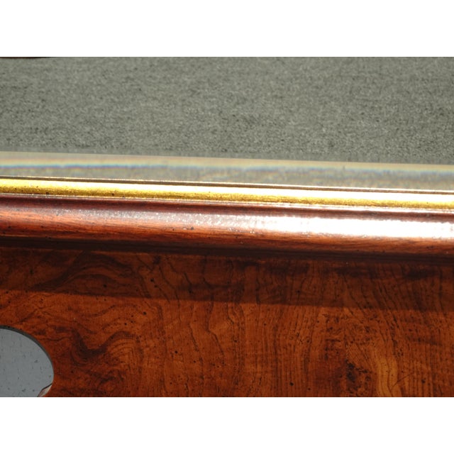 54" Tall Vintage Henredon French Chippendale Brown Gold Gilt Wall Mantle Mirror For Sale - Image 11 of 12