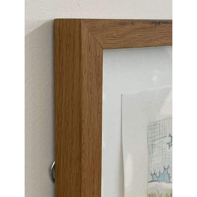 Graphite and Watercolor on Canvas by Danish Artist Peter Land For Sale - Image 4 of 13