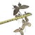 Metal Vintage Brass Plated Butterfly Wall Decor For Sale - Image 7 of 10