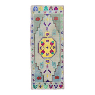 Vintage Dazzling Turkish Anatolian Rug - 1'8" x 3'11" For Sale