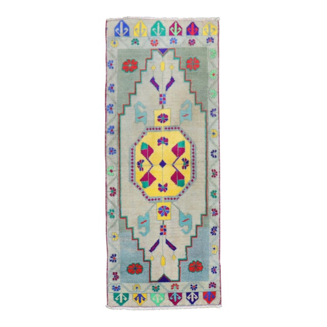 Vintage Dazzling Turkish Anatolian Rug - 1'8" x 3'11" For Sale