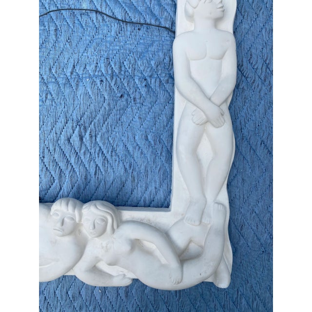 Art Deco Plaster Mirror Frame by Cecilia Graham For Sale In San Francisco - Image 6 of 13