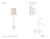AERIN by Visual Comfort Signature Mathilde 59" Floor Lamp in Plaster White with Linen Shade Designer: AERIN Height: 59"...