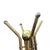 1960s 1960s Mid Century Modern Metal Brass Plated Hall Tree Coat Rack For Sale - Image 5 of 9