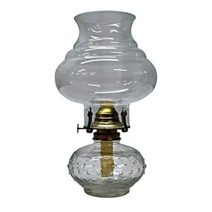 Vintage Clear Glass Oil Lamp