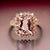 1990s Tourmaline Rubellite Diamond Ring 14 Kt 7.45 TCW Certified, Size 6 For Sale - Image 16 of 17