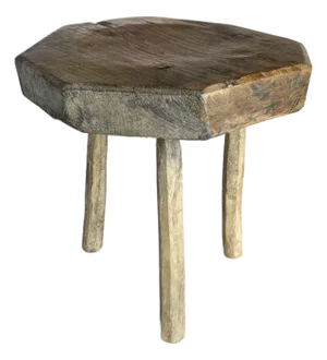 Late 19th Century French Octagonal Butchers Block Side Table