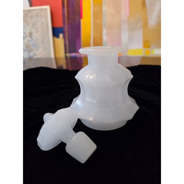 Antique French Rock Crystal Glass Opaline Perfume Bottle For Sale - Image 4 of 8