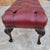 Early 20th Century Antique Chippendale Style Carved Tufted Benches Newly Reupholstered in Burgundy Leather- Pair For Sale - Image 5 of 10