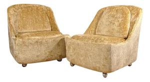 Vintage Space Age German Shell Cocktail Chairs, 1970s, Set of 2