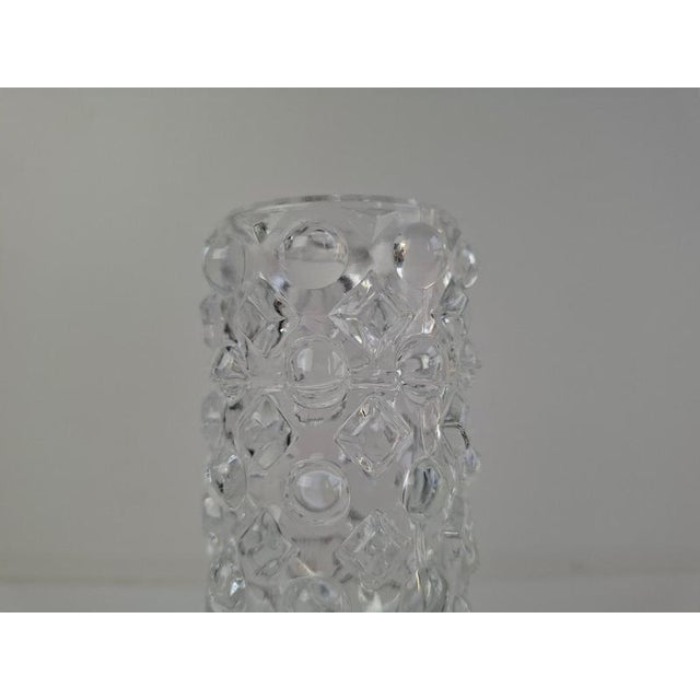 Glass Czechoslovak Pressed Glass Vase by Pavel Pánek for Union Libochovice, 1974 For Sale - Image 7 of 14
