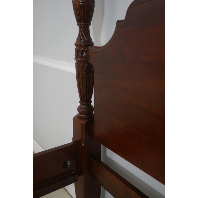 Harden Queen Size Rice Carved Poster Bed For Sale - Image 11 of 17