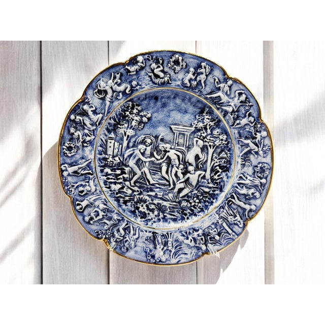 Ceramic Classic Decorative Plate from Capodimonte, 1950s For Sale - Image 7 of 9