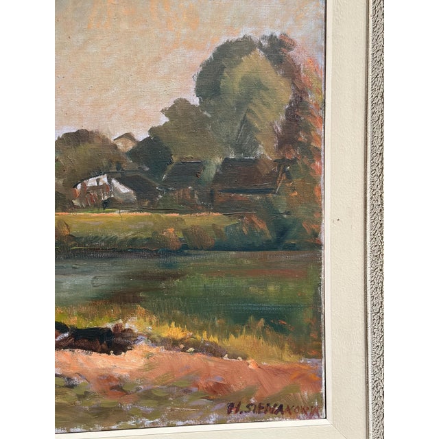 Swedish Artist, Village, 1950s, Oil on Canvas, Framed For Sale - Image 16 of 18