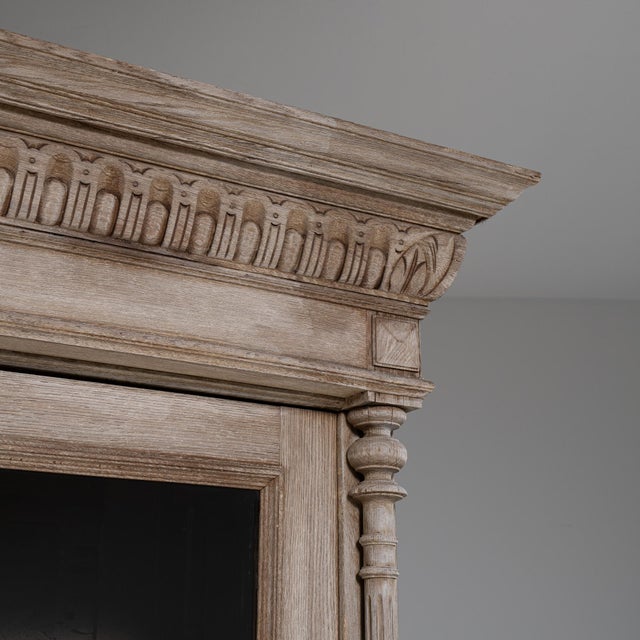 Carved Oak Vitrine Late 19th Century France For Sale - Image 15 of 17