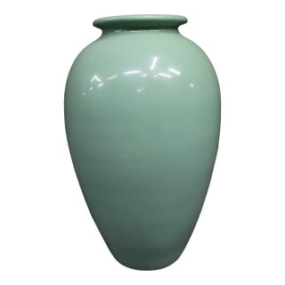 Abingdon Pottery Celadon Green Ceramic Vase For Sale
