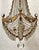 Mid 20th Century Hollywood Regency Gilt Metal & Crystal Beaded Basket Chandelier For Sale - Image 4 of 9