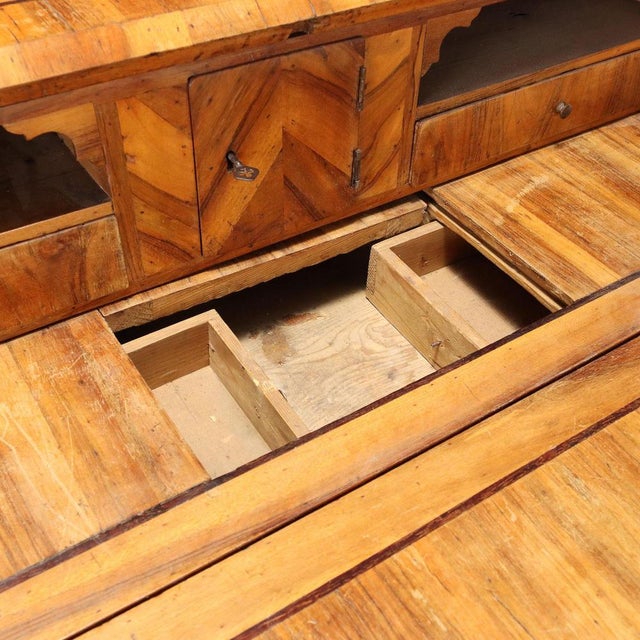 Baroque Walnut Drop-Leaf Cabinet For Sale - Image 6 of 14