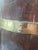 1970s Decorative Wooden Barrel-Shaped Stand with Brass Hardware, 1970s For Sale - Image 5 of 12