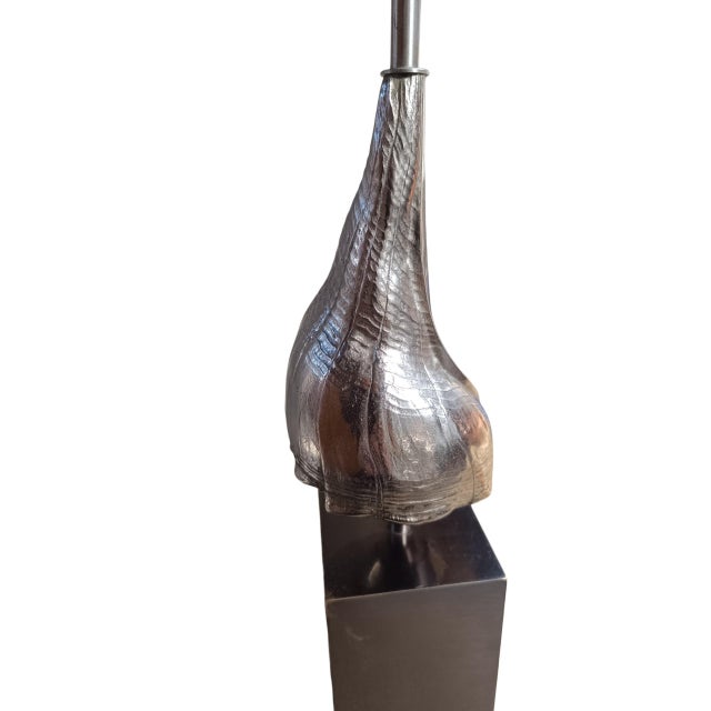 Metal Bronze Seashell Lamp from Maison Charles, 1960s For Sale - Image 7 of 11