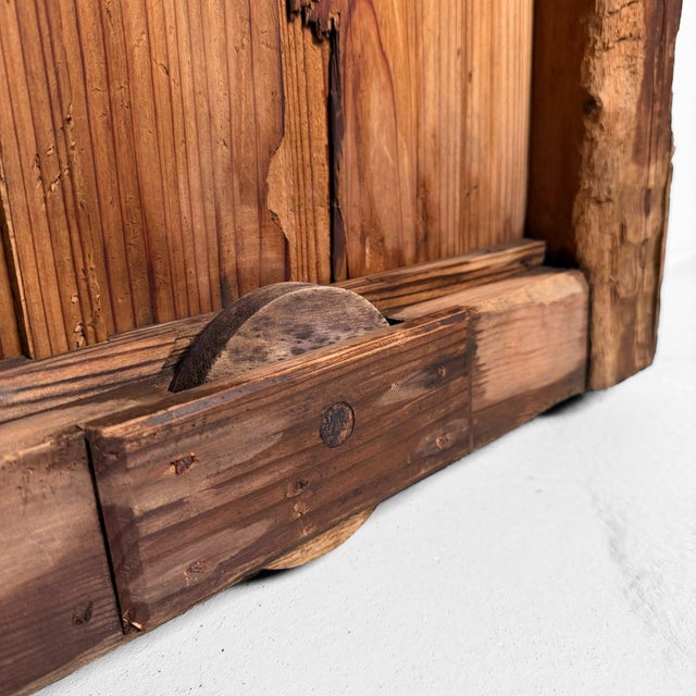 Antique Japanese Wooden Door Wall Panel, 1890s For Sale - Image 15 of 18