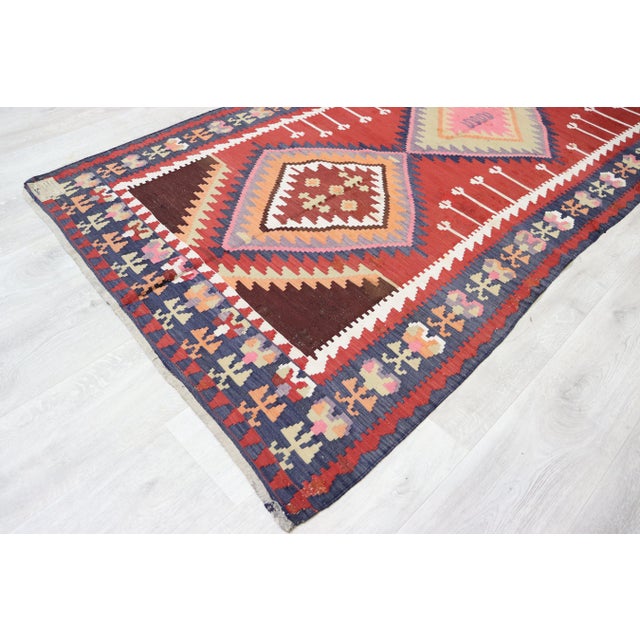 Vintage Caucasian Kilim Rug, 1920s For Sale - Image 6 of 18