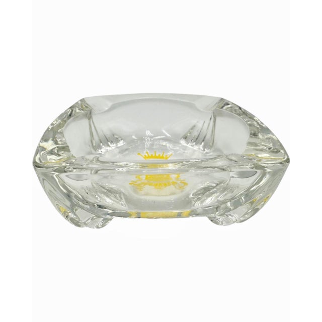 Mid-Century Modern Vintage the Carlyle Hotel Nyc Ashtray Dish Catchall Glass New York City For Sale - Image 3 of 12