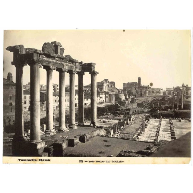 Roman Forum is a vintage print in salt silver realized by Ludovico Tuminello in the early 20th Century. Titled on the...