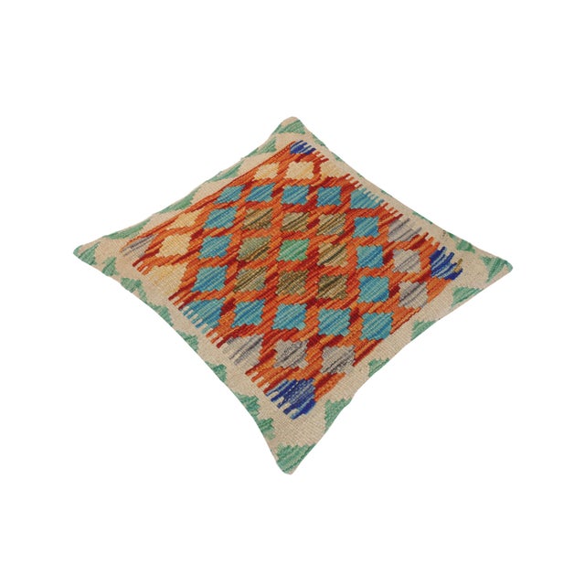 Shabby Chic 1990s Shabby Chic Turkish Hand Woven Kilim Throw Pillow For Sale - Image 3 of 8