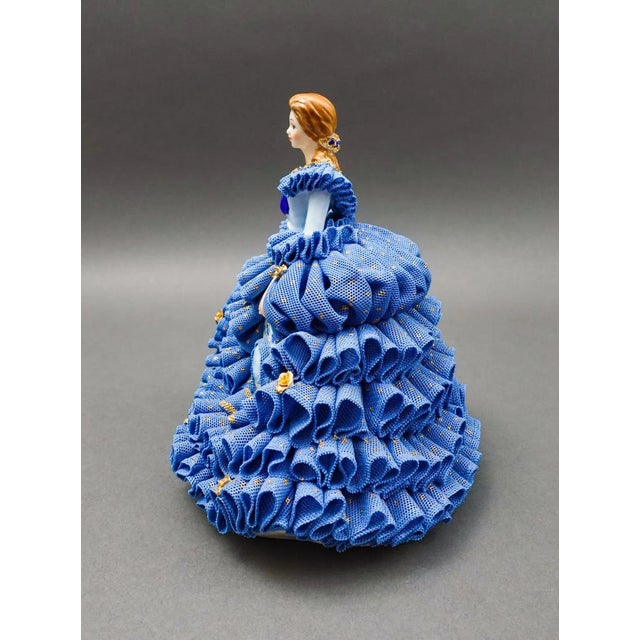 Mid-Century Modern Mid 20th Century Muller Volkstedt Irish Dresden Victoria Millenium Jewel Limited Edition Figurine For Sale - Image 3 of 9