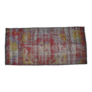 Small Vintage Handknotted Rug For Sale