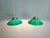 Art Deco Conical Green Opaline Pendant Lights, Set of 2 For Sale - Image 15 of 17